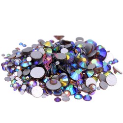 Strasuri din Cristale 100 bucati SC134 Pink-Turoaz cu Reflexii 2.0mm 